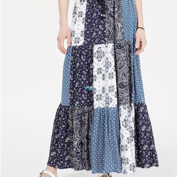 Style & Co. Dresses & Skirts - Style & Co. Womens Plus Bandanna Print Patchwork M